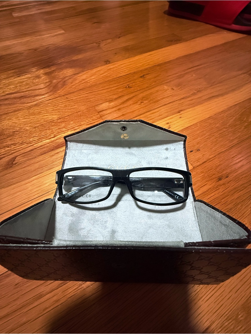 Gucci Black Rectangular Men’s Eyeglasses Frames | GG 1608 807 Unisex + Case